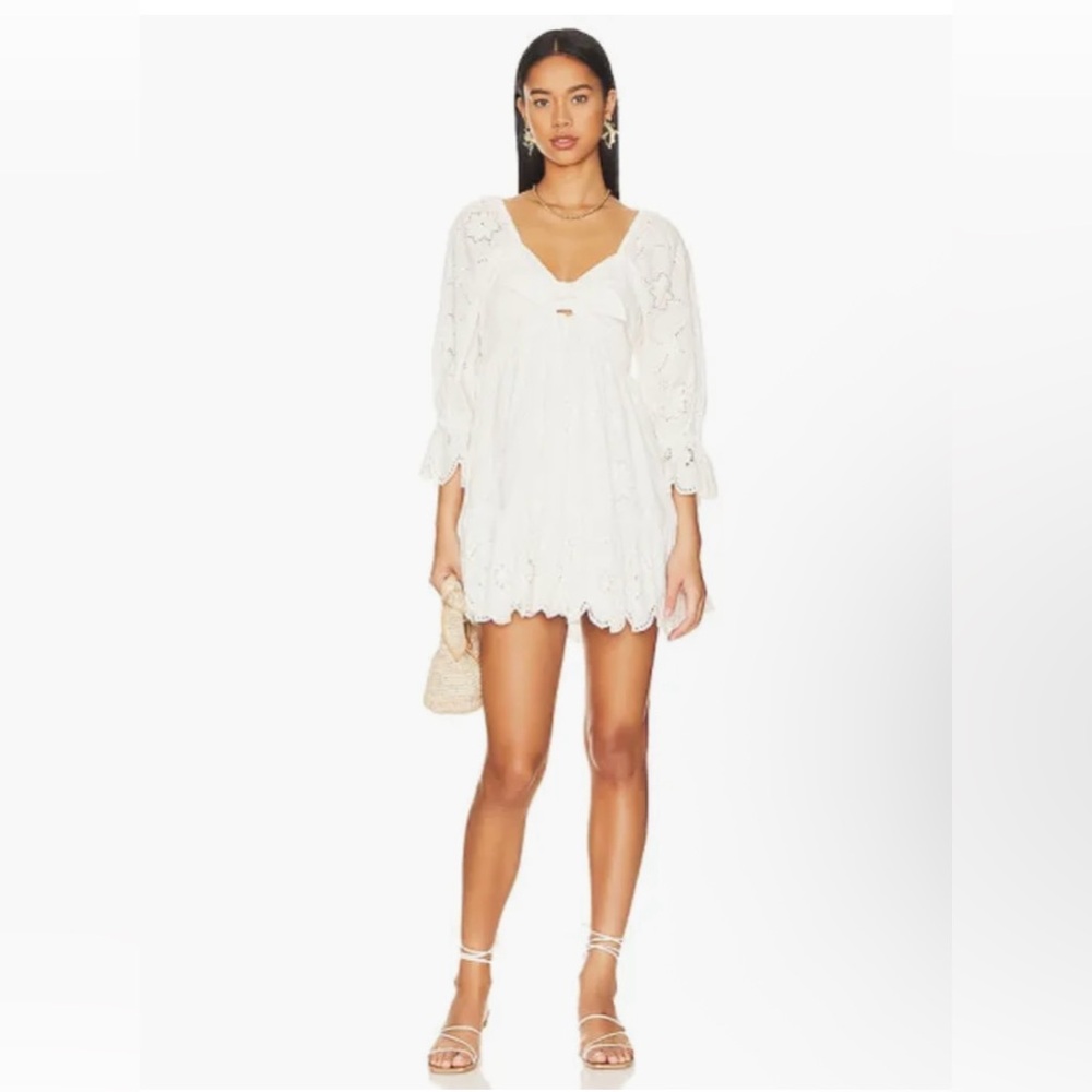 Cleobella  ivory white eyelet Leona mini dress